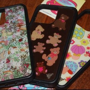 3 wildflower phone cases barley used each $35